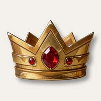 Royal Prestige-status, een kroon die het derde niveau van de Be Royals-circle vertegenwoordigt