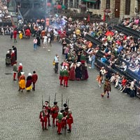 The Ommegang festival on the Grand-Place in Brussels.