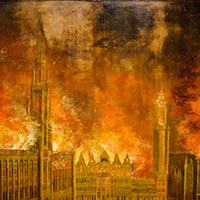 The Grand-Place in flames on the night of 13 to 14 August 1695