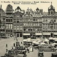 Guild houses on the Grand-Place in Brussels in the early 20th century