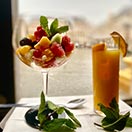 Cup of fresh fruits