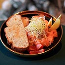 Smoked salmon toast