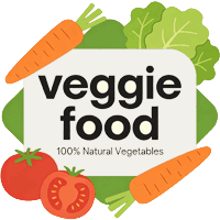 Illustratielabel voor vegetarische en veganistische producten